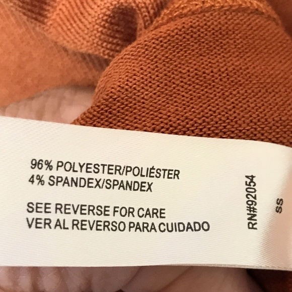 BYdesign Womens Size L Pullover Sweater Rust 3/4 Sleeve Metal‎ Bar Embellished - Picture 6 of 7